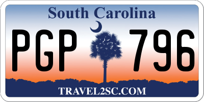 SC license plate PGP796