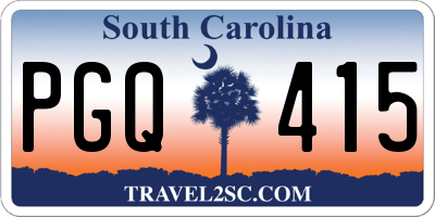 SC license plate PGQ415