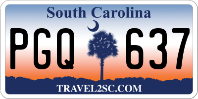 SC license plate PGQ637