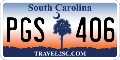 SC license plate PGS406