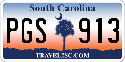 SC license plate PGS913