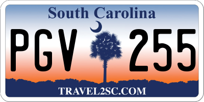 SC license plate PGV255