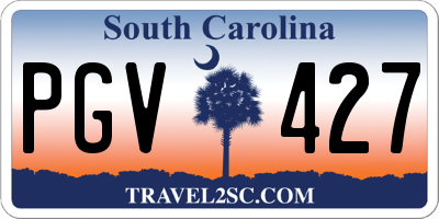 SC license plate PGV427