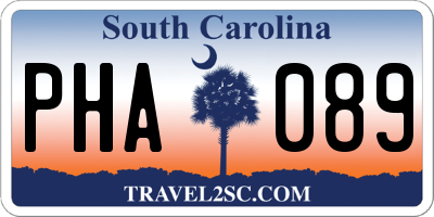 SC license plate PHA089