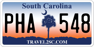 SC license plate PHA548