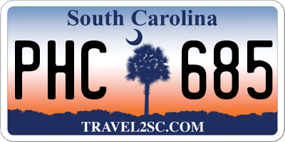 SC license plate PHC685