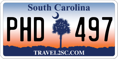 SC license plate PHD497