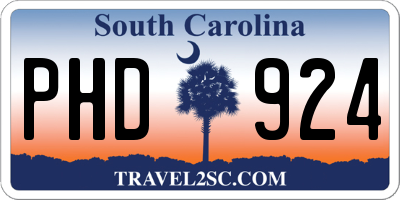SC license plate PHD924