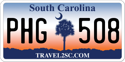 SC license plate PHG508