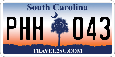 SC license plate PHH043