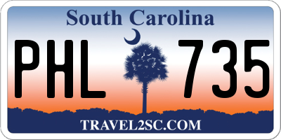SC license plate PHL735