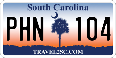 SC license plate PHN104