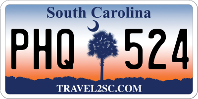SC license plate PHQ524