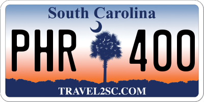 SC license plate PHR400