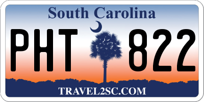 SC license plate PHT822