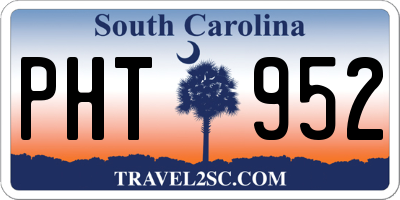 SC license plate PHT952