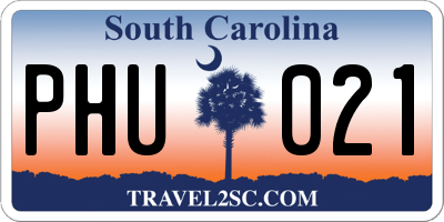 SC license plate PHU021