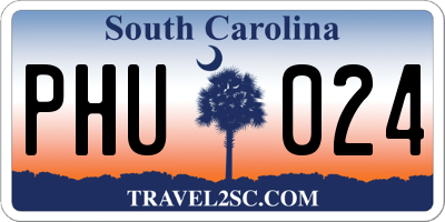 SC license plate PHU024