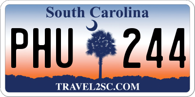 SC license plate PHU244
