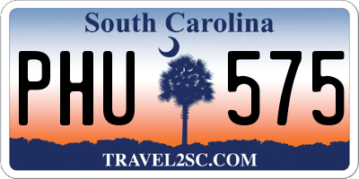 SC license plate PHU575