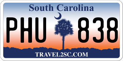 SC license plate PHU838