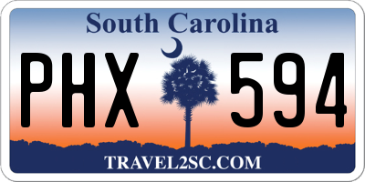 SC license plate PHX594