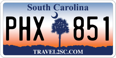 SC license plate PHX851