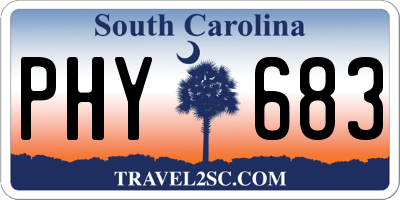 SC license plate PHY683