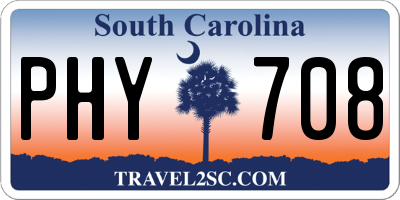 SC license plate PHY708