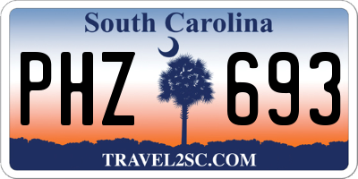 SC license plate PHZ693