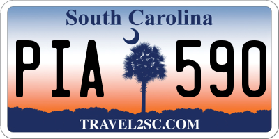 SC license plate PIA590