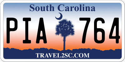 SC license plate PIA764