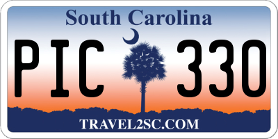 SC license plate PIC330