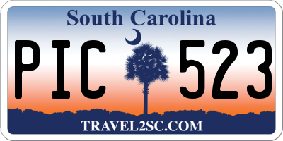 SC license plate PIC523