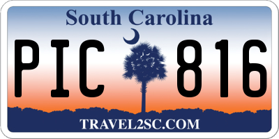 SC license plate PIC816