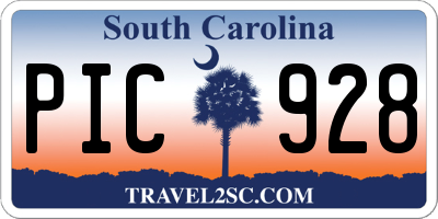 SC license plate PIC928