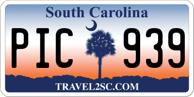 SC license plate PIC939