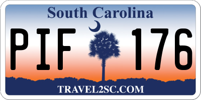 SC license plate PIF176