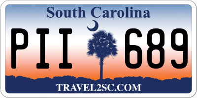 SC license plate PII689