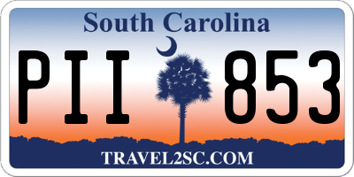 SC license plate PII853