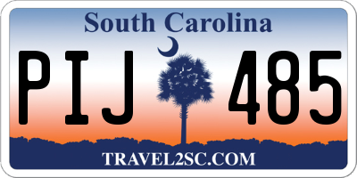SC license plate PIJ485