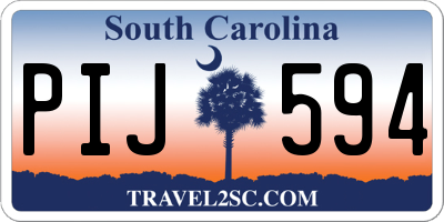 SC license plate PIJ594
