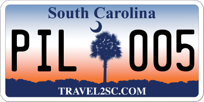 SC license plate PIL005