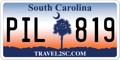 SC license plate PIL819