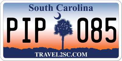 SC license plate PIP085