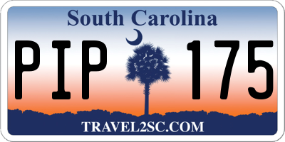SC license plate PIP175