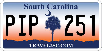 SC license plate PIP251