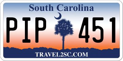SC license plate PIP451