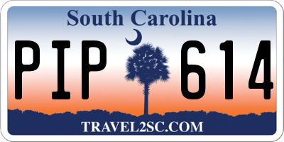SC license plate PIP614
