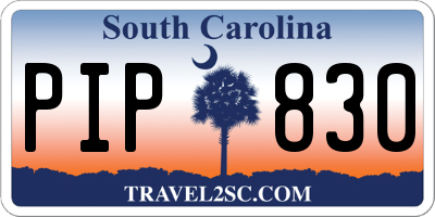 SC license plate PIP830